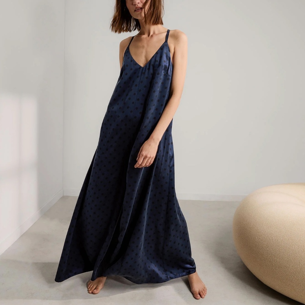 Brand New Lunya Washable Silk Elastic Strap Jumpsuit